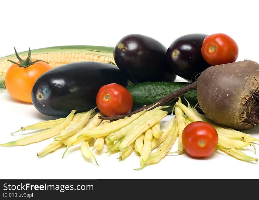 Vegetables isolated on white for your design. Vegetables isolated on white for your design