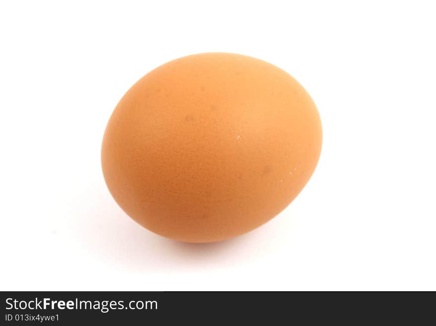 Egg isolated on white in studio