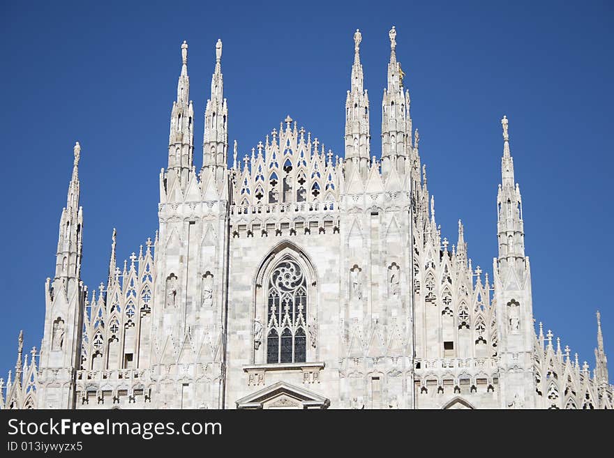 The Milan's dome under a fantastic blue sky