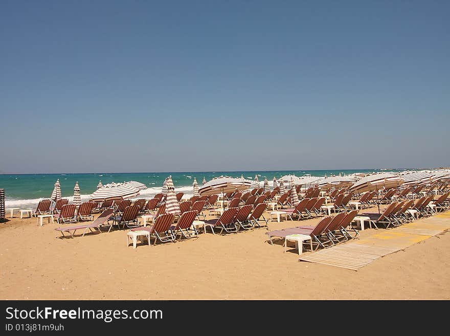 The beach at Crete in Greece