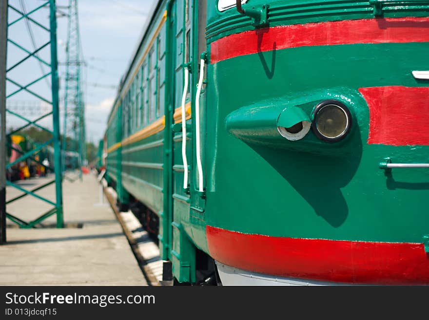 View on front of locomotive