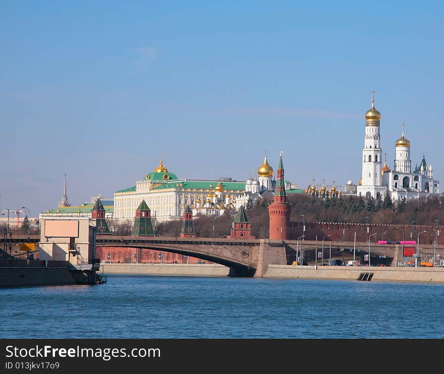 View to  Kremlin with Moscow city- rivers