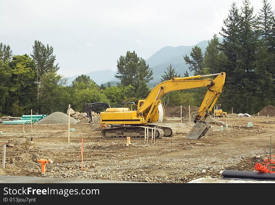 Front-End Loader at Construction Site