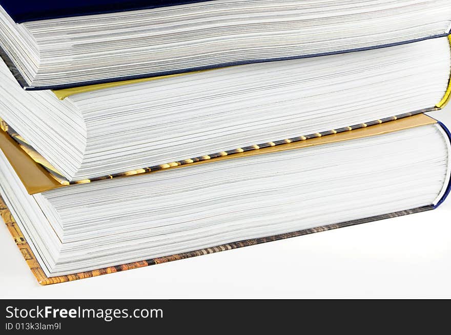 Art books - macro on white background