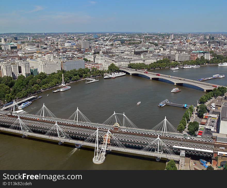 Modern bridge over River Thames