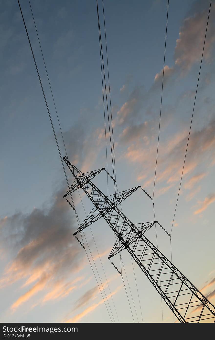 High-voltage transmission tower