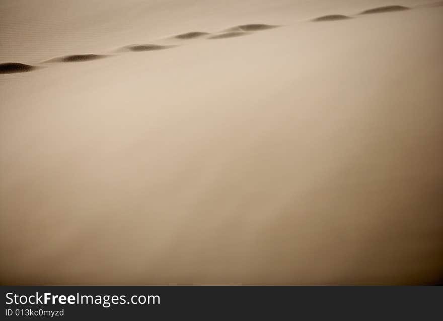 Close up of rolling sand dunes