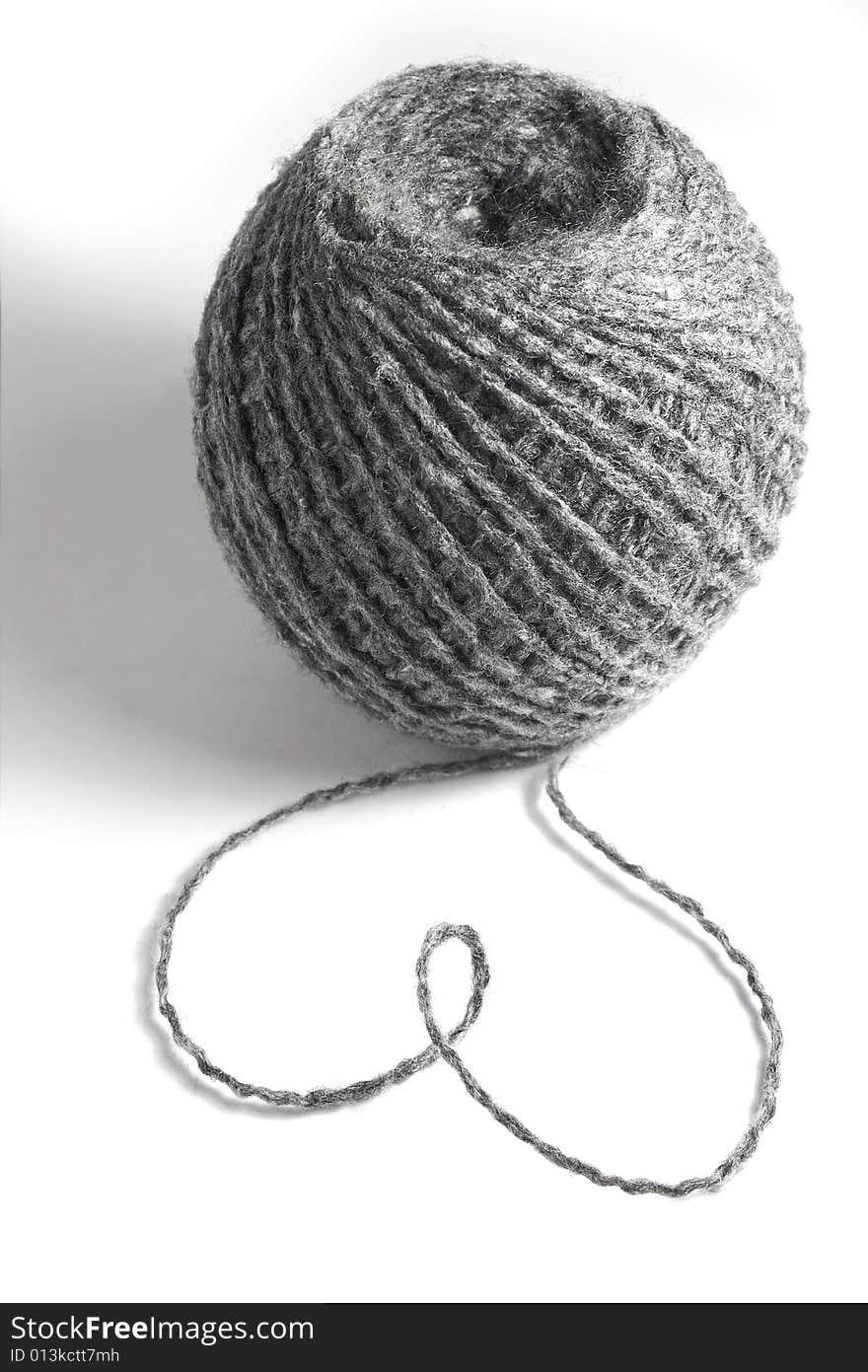 Gray threads on a white background. Gray threads on a white background