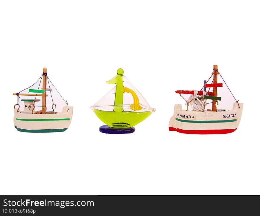 Three Mini Sail Ships Two