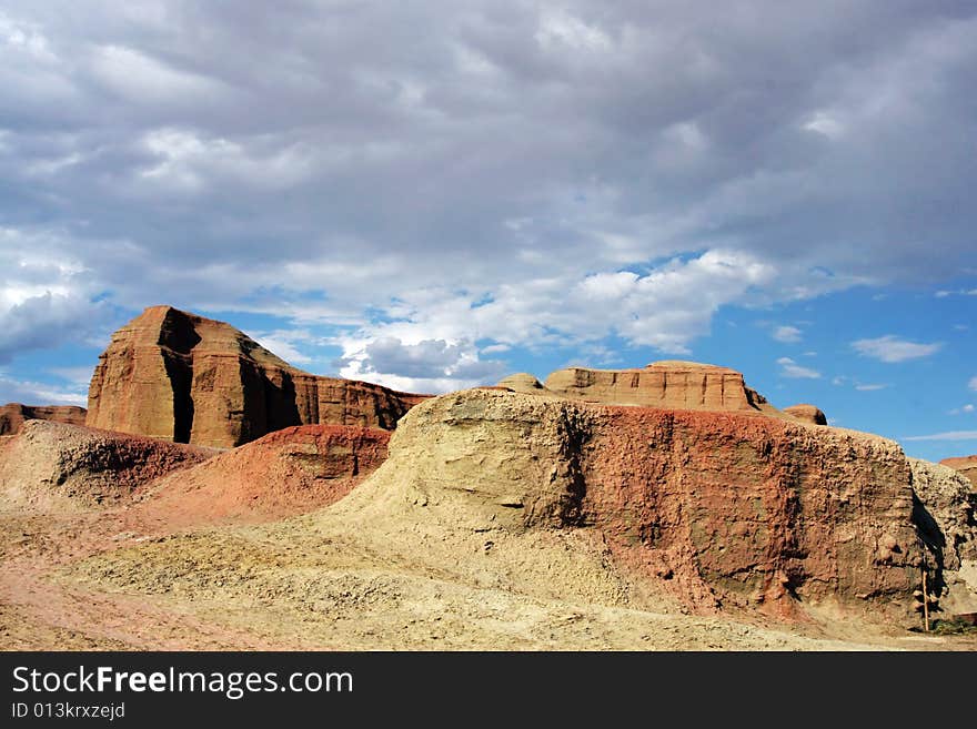 Located at the northwest of Sinkiang China, Ghost Castle is also known as Wind City, because of its landscape shaped by wind erosion. Located at the northwest of Sinkiang China, Ghost Castle is also known as Wind City, because of its landscape shaped by wind erosion.