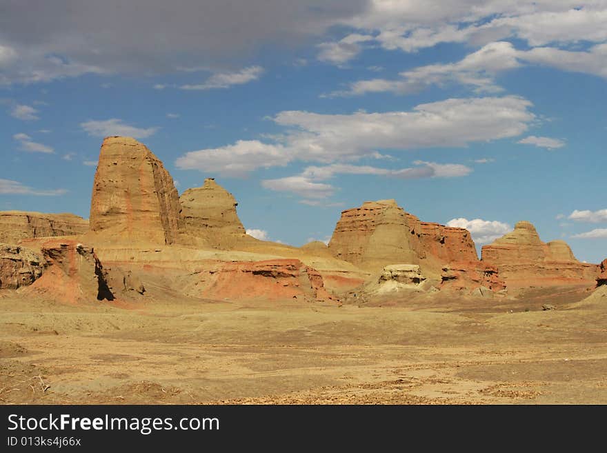 Located at the northwest of Sinkiang China, Ghost Castle is also known as Wind City, because of its landscape shaped by wind erosion. Located at the northwest of Sinkiang China, Ghost Castle is also known as Wind City, because of its landscape shaped by wind erosion.