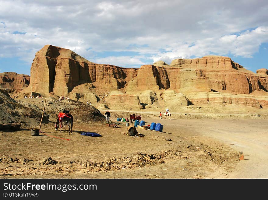 Located at the northwest of Sinkiang  China, Ghost Castle is also known as Wind City, because of its landscape shaped by wind erosion. Located at the northwest of Sinkiang  China, Ghost Castle is also known as Wind City, because of its landscape shaped by wind erosion.