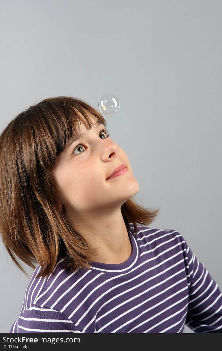 Girl And Bubble