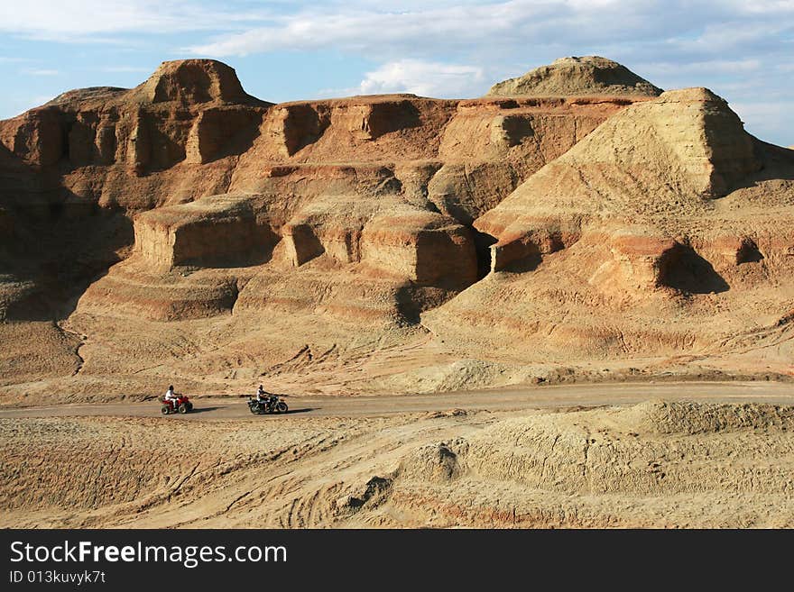 Located at the northwest of Sinkiang China, Ghost Castle is also known as Wind City, because of its landscape shaped by wind erosion. Located at the northwest of Sinkiang China, Ghost Castle is also known as Wind City, because of its landscape shaped by wind erosion.