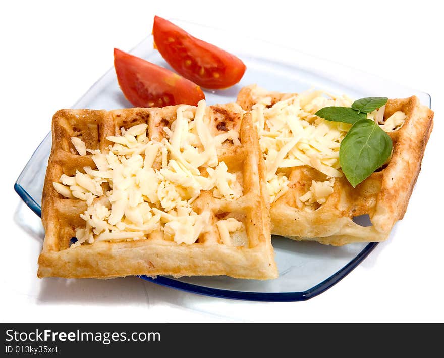 Waffle with cheese