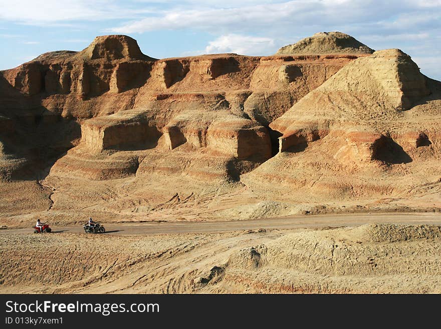 Located at the northwest of Sinkiang  China, Ghost Castle is also known as Wind City, because of its landscape shaped by wind erosion. Located at the northwest of Sinkiang  China, Ghost Castle is also known as Wind City, because of its landscape shaped by wind erosion.