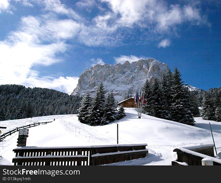 Sasslong in Dolomiti mountains