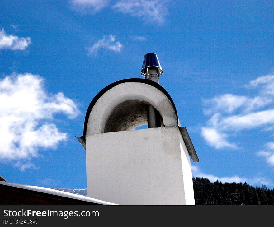 A beautiful shot of a roof in a mountain place