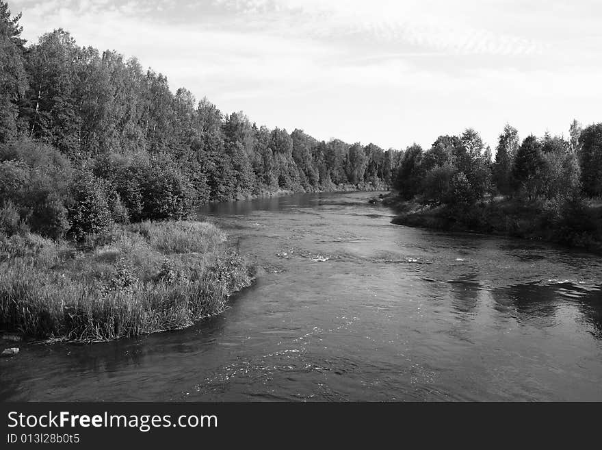 The Nature Near To The River In Russia