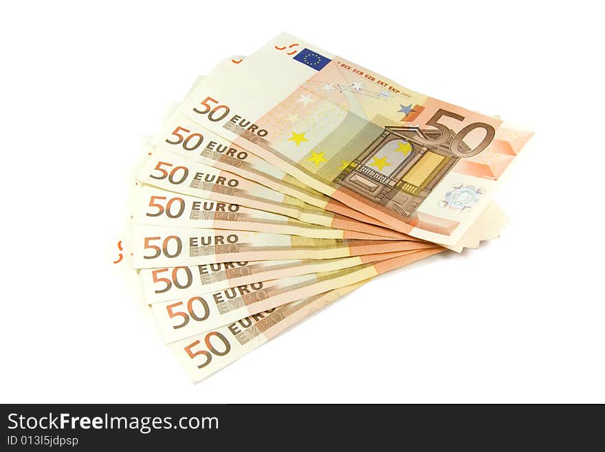 Euro banknotes value 50