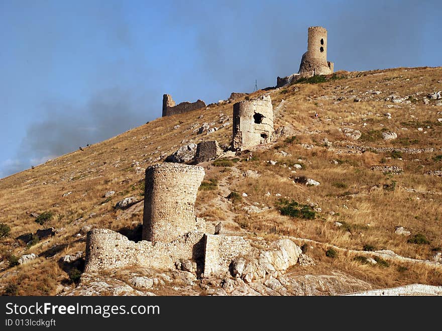 Ruins of medieval Genua fortress. Ruins of medieval Genua fortress