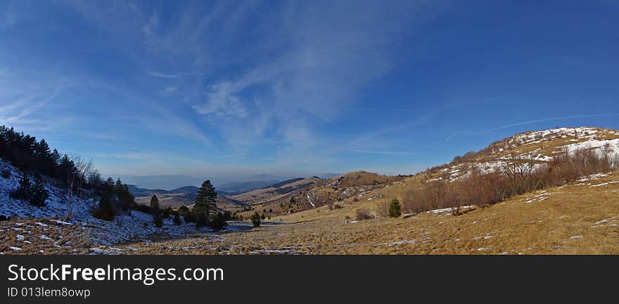 Panoramic view Volovja Reber