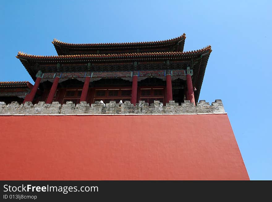 A palace in the Forbidden City in Beijing, China. It was the residence of the emperors of China.