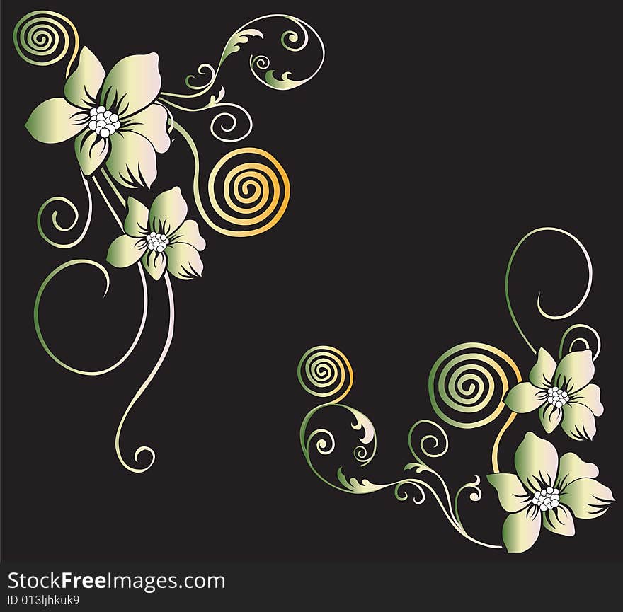 Illustration of a floral background