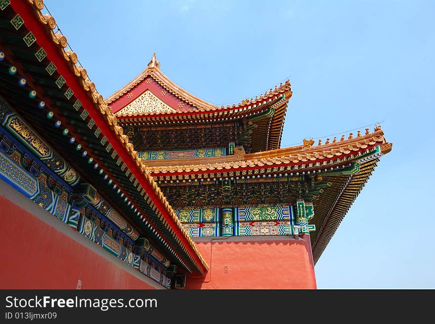 A palace in the Forbidden City in Beijing, China.