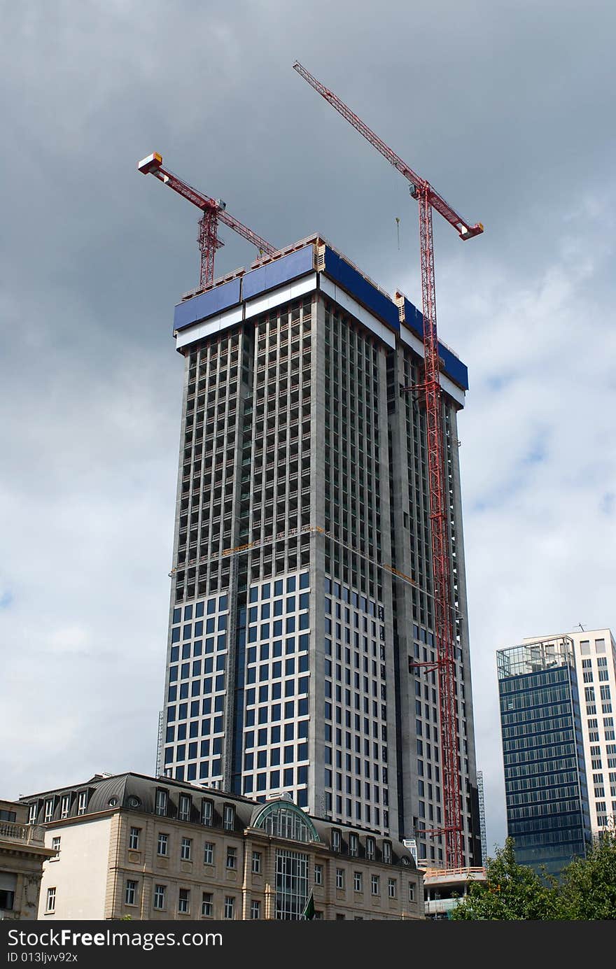 Building of skyscraper