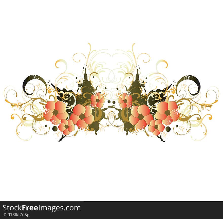 Illustration of a floral background