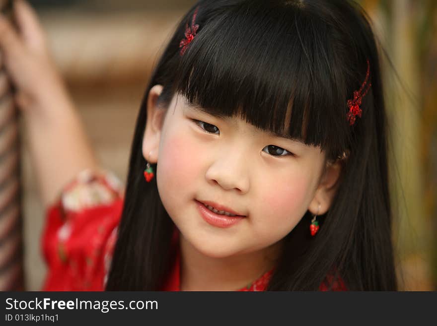 Portrait of a cute little Chinese girl. Portrait of a cute little Chinese girl