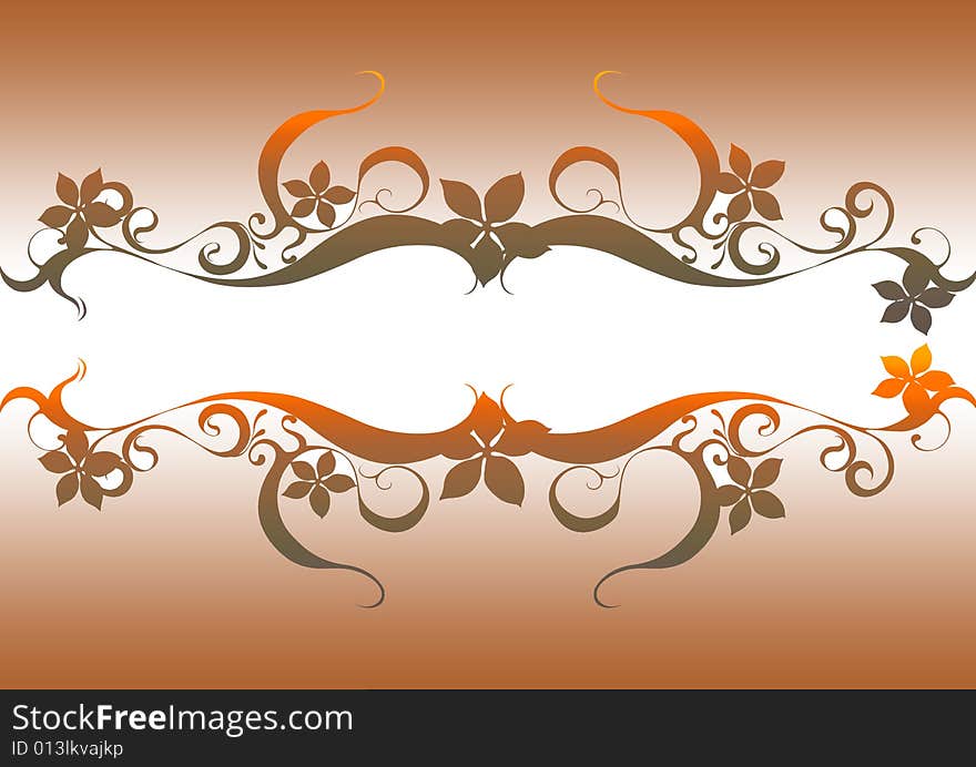 A floral design in a gradient background