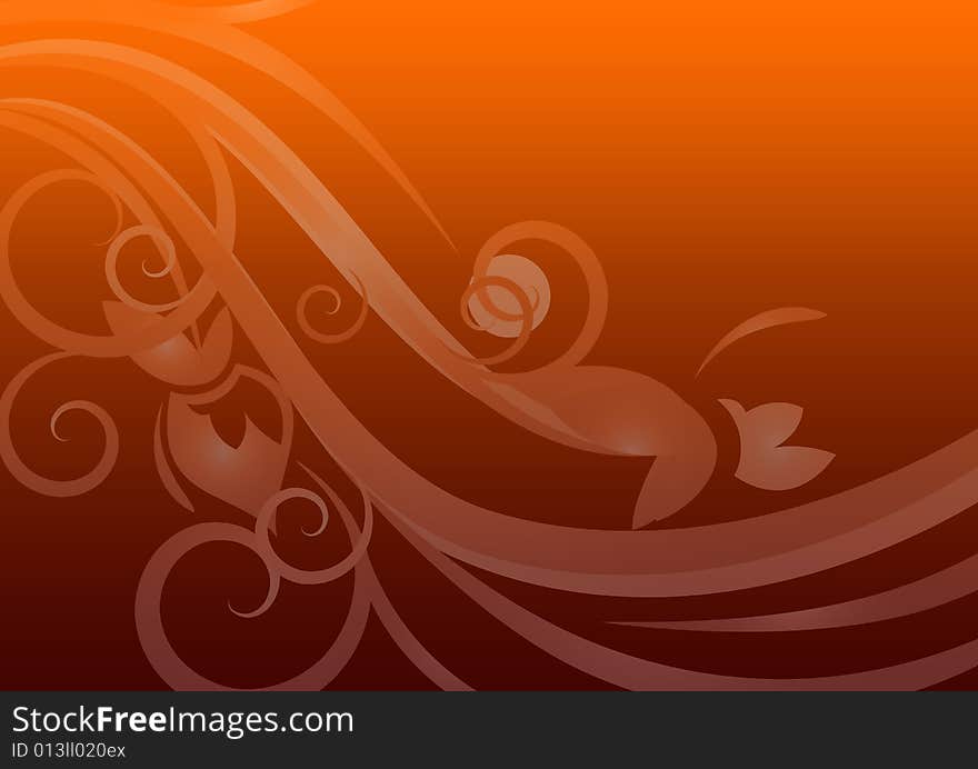 A floral design in a gradient background