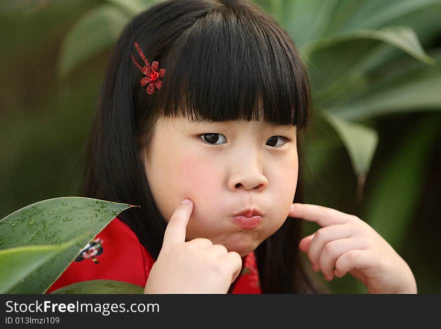 Portrait of a cute little Chinese girl. Portrait of a cute little Chinese girl