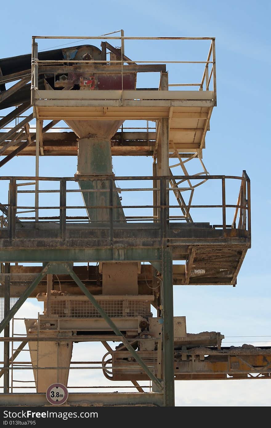 Machinery in a French sand quarry. Machinery in a French sand quarry.