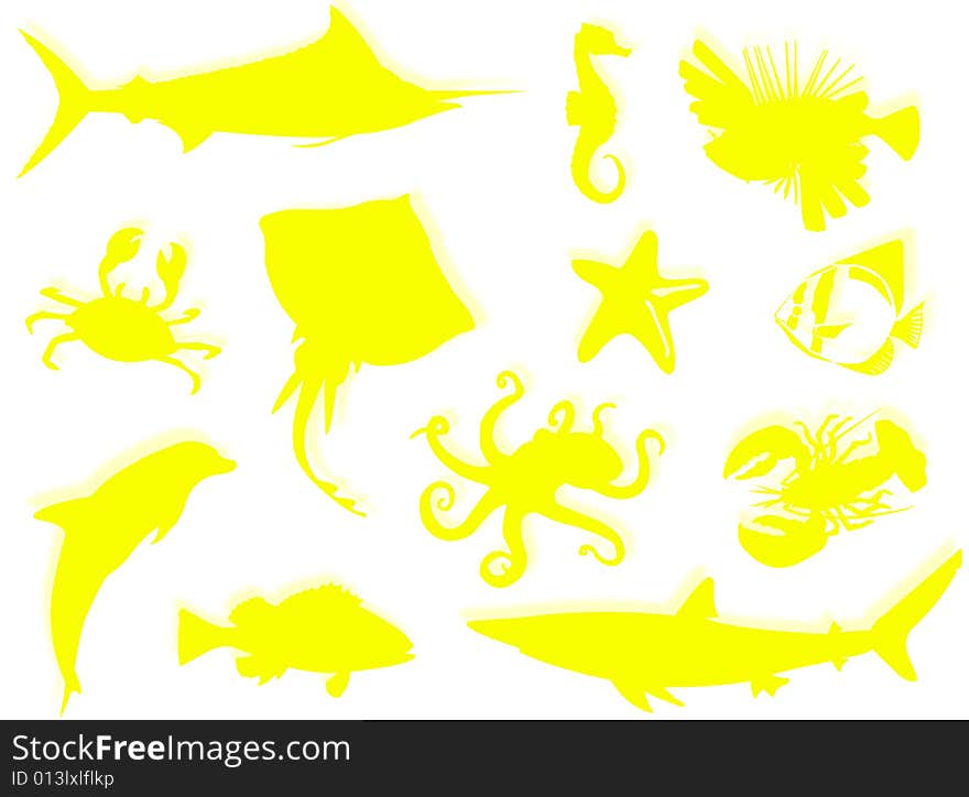 Sea-life silhouette