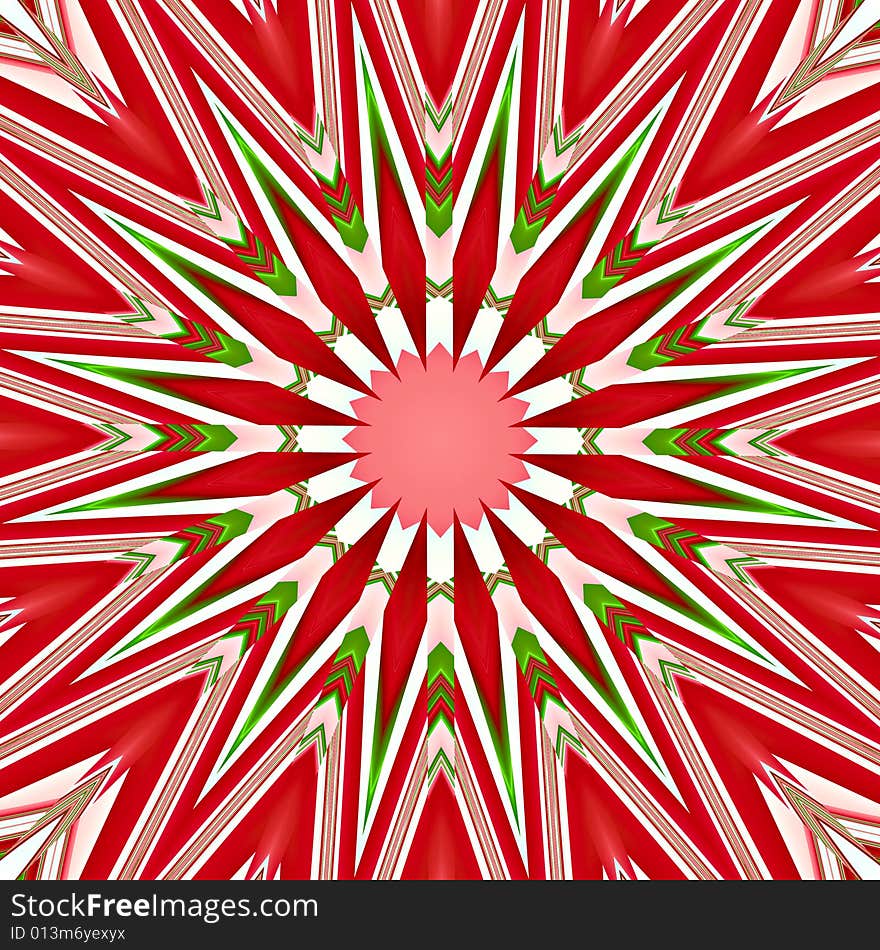 Colorful biright christmas star mandala background