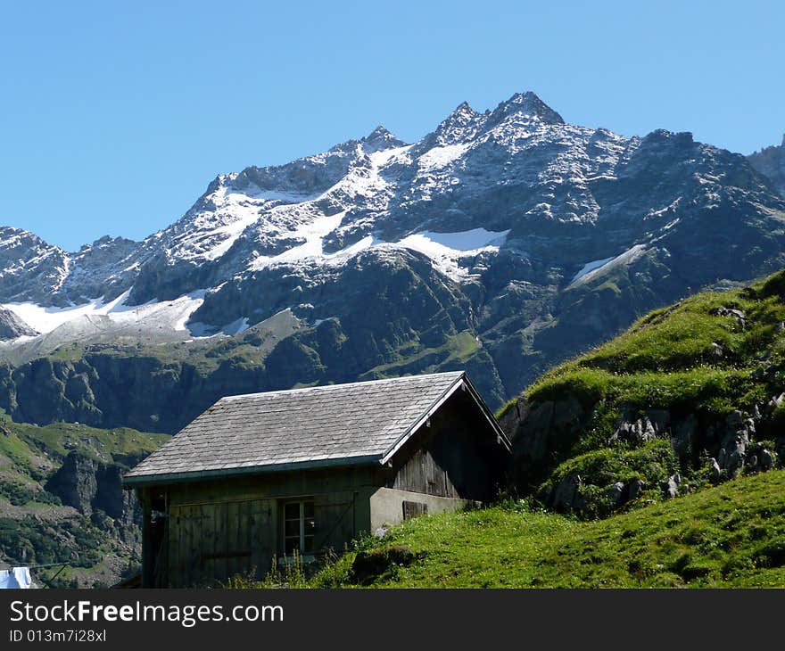 Mountain view in Switzerland at canton Uri. Mountain view in Switzerland at canton Uri