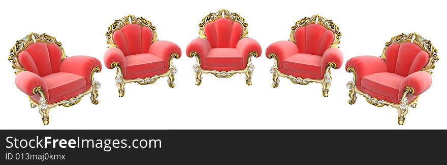 Image of armchairs. White background. Image of armchairs. White background.