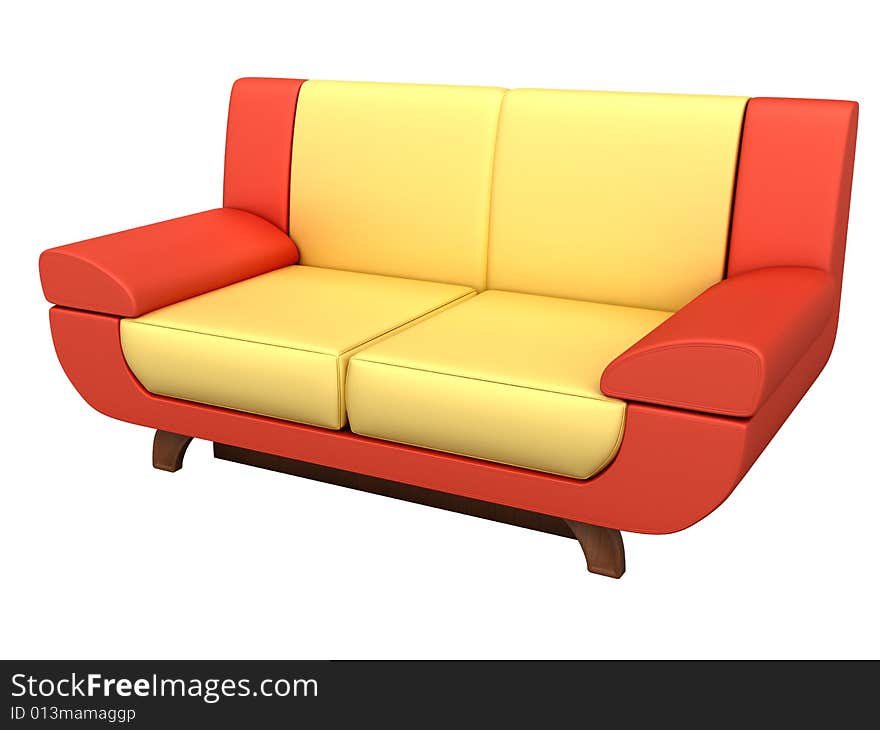 Image of armchair. White background.