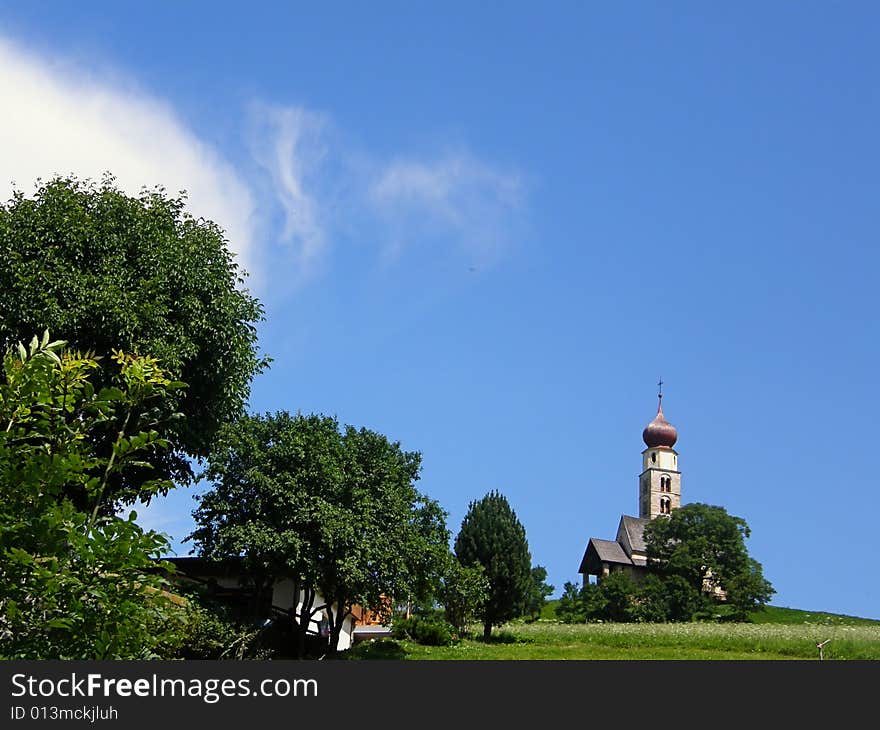 A particular view of San Valentino Church in South Tyrol (Italy). A particular view of San Valentino Church in South Tyrol (Italy).