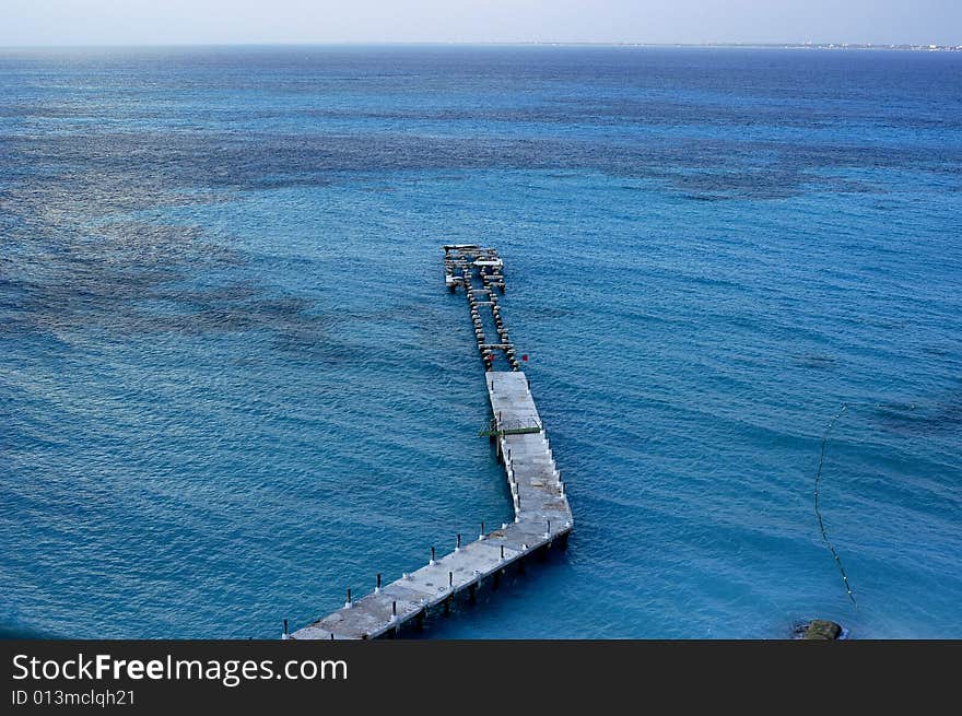 Sea with pier