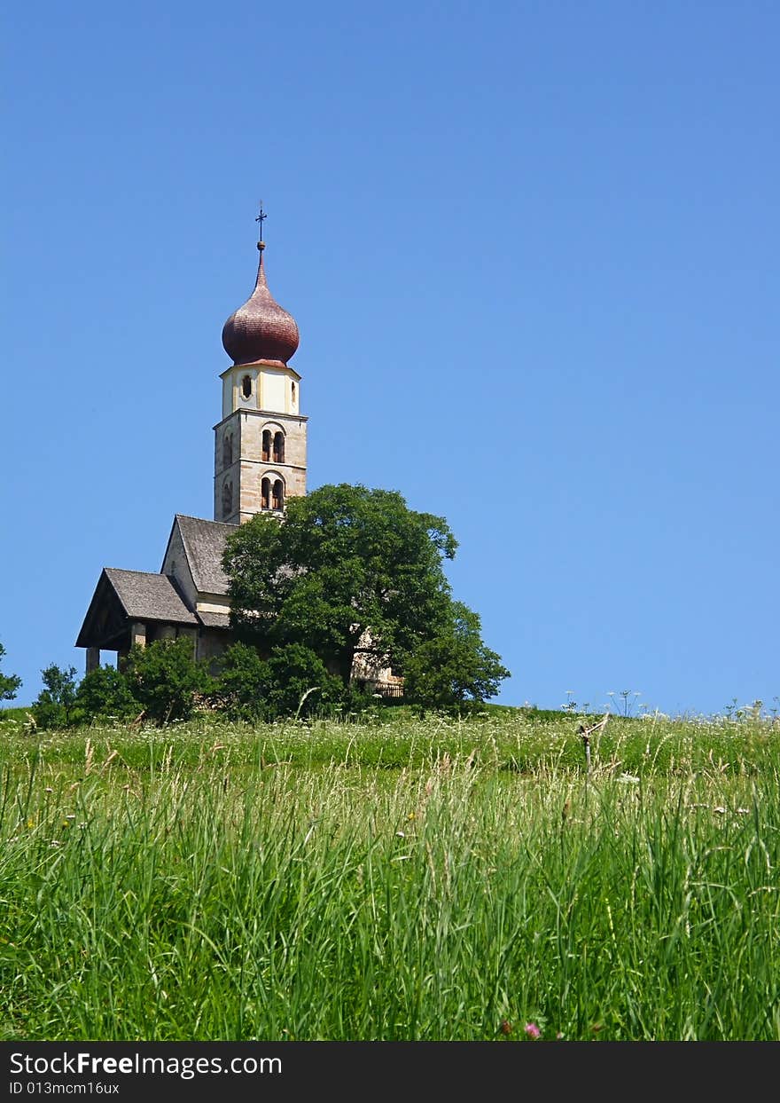 A particular view of San Valentino Church in South Tyrol (Italy). A particular view of San Valentino Church in South Tyrol (Italy).