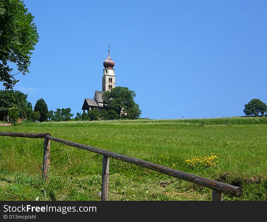 A particular view of San Valentino Church in South Tyrol (Italy). A particular view of San Valentino Church in South Tyrol (Italy).