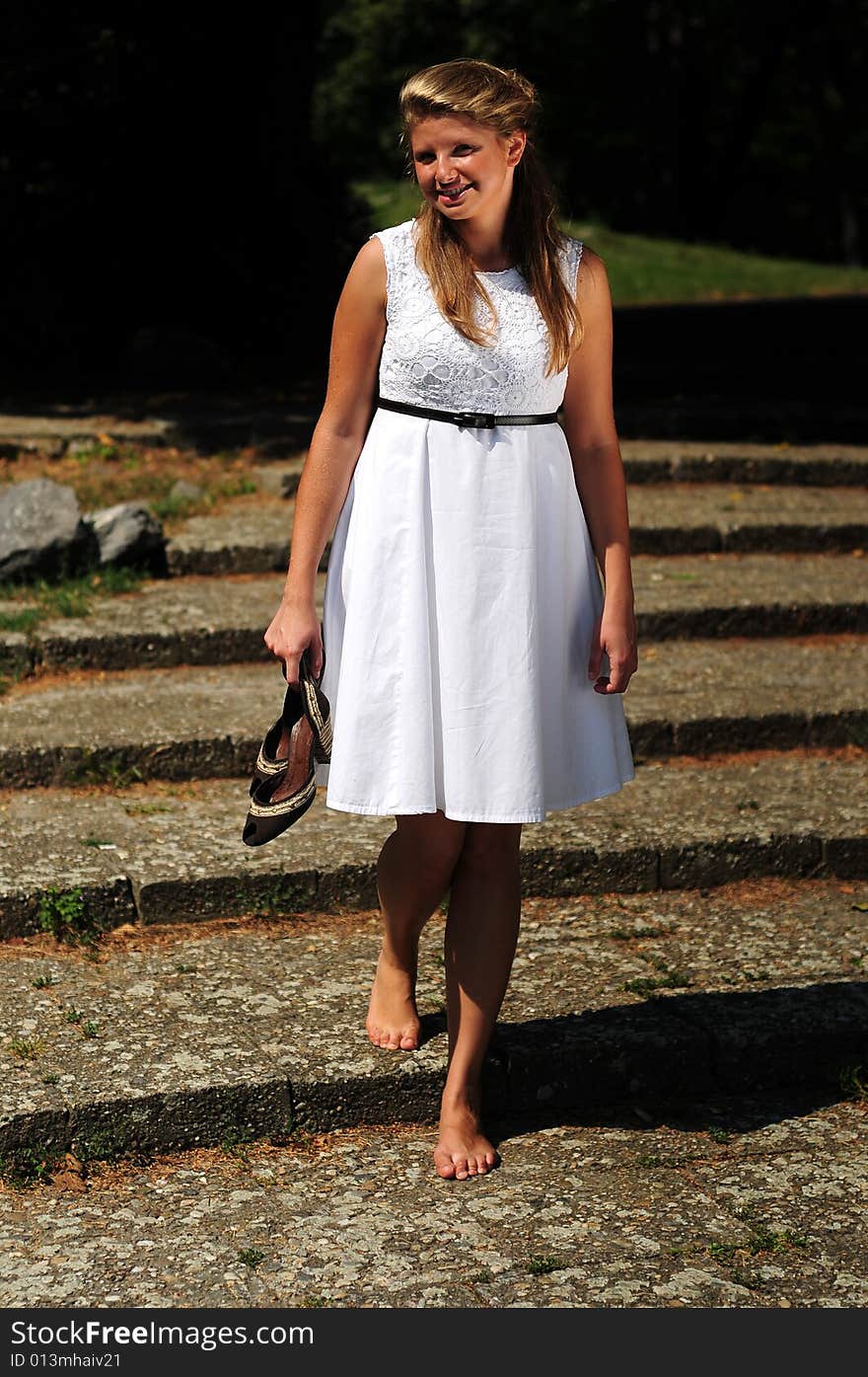 Portrait of a young attractive girl in the city. Portrait of a young attractive girl in the city