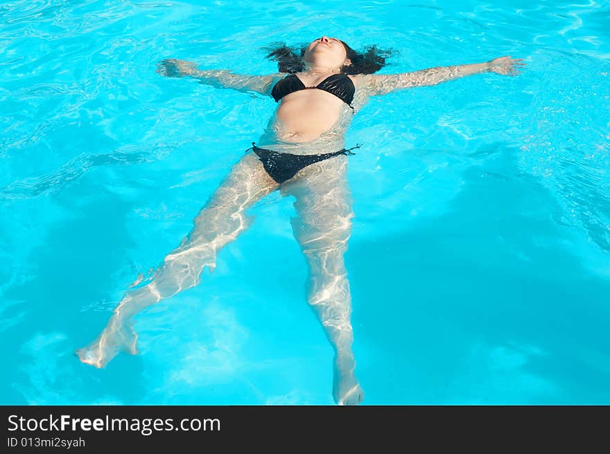 Girl In Water Relaxing