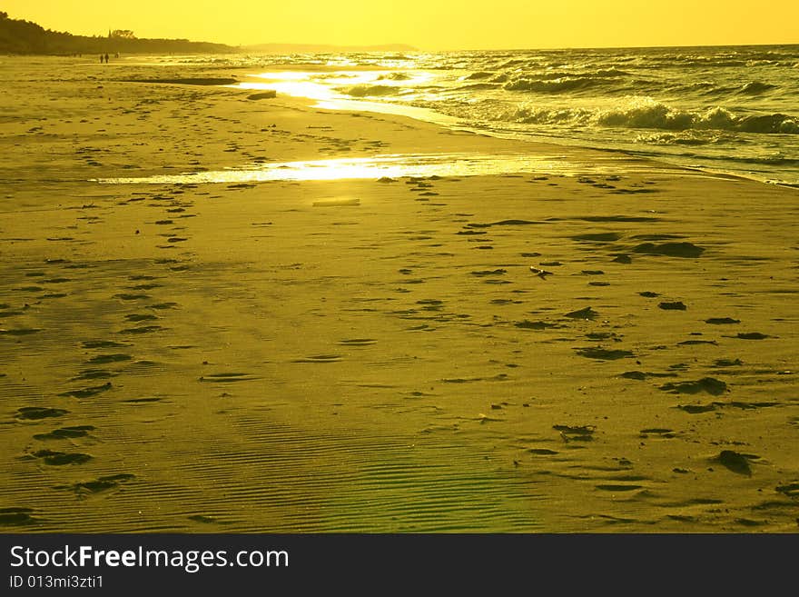 Footprints on the beach