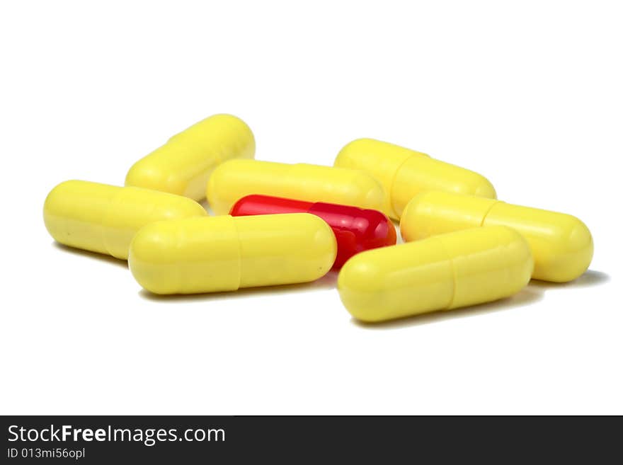 Colorful Pills Isolated