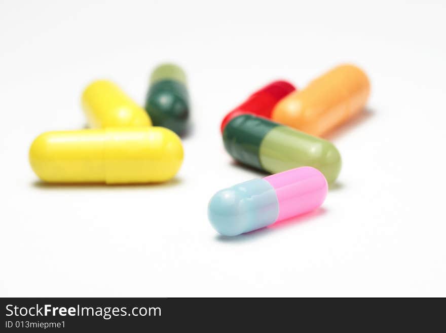 Colorful Pills Isolated